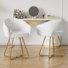 Fauteuil d'appoint en velours moderne avec fauteuil, chaise de maquillage confortable avec dossier, chaises de salle à manger rembourrées avec pieds en métal doré