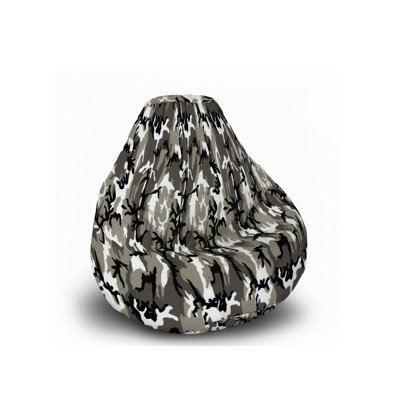 LARGE CAMO GREY BEAN BAG