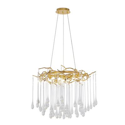 Lustre en verre 10 lumières Transitional