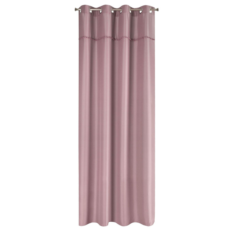 Turpin Jackson Eyelet Blackout Curtain, Dark Rose