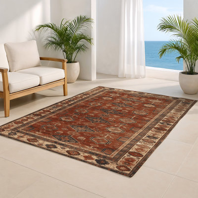 Tapis turc intérieur et extérieur brun