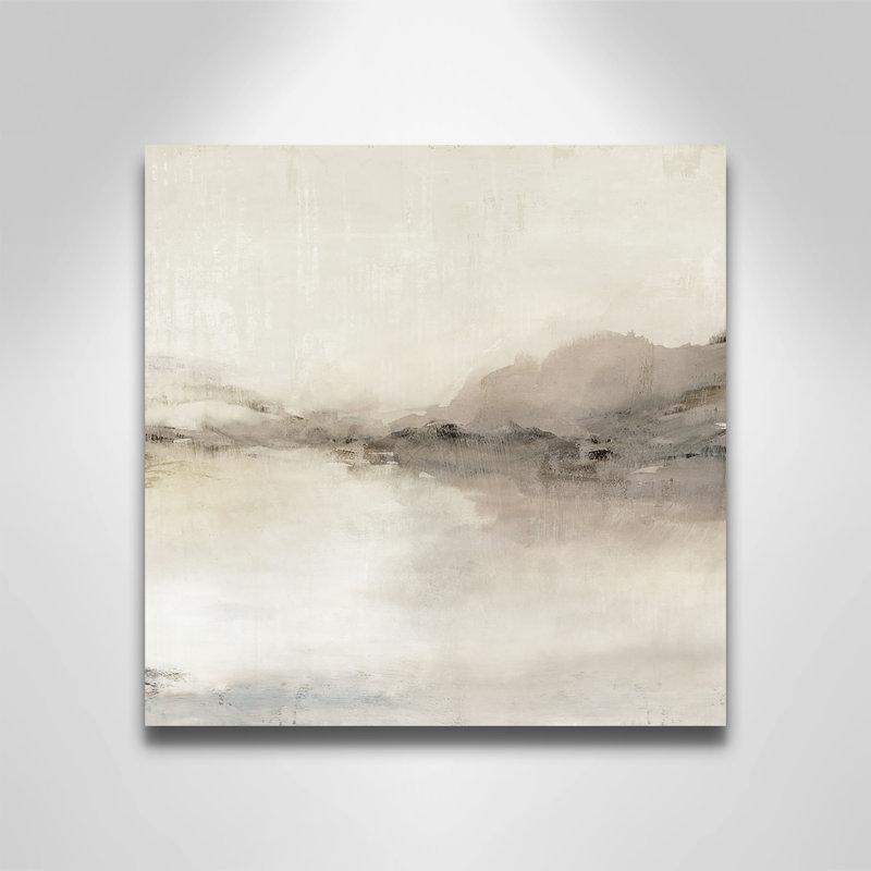 «Blush Horizon II» par Isabelle Z, 12'' W x 12'' H, Toile tendue, Sans cadre