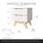 18.89 In. White And Natural Oak Rectangle Wood End Table With 2 Drawers