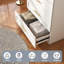 2-Door 3-Drawer Wardrobe Armoire, Modern Wood Storage Cabinet for Bedroom