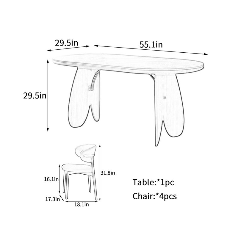 Luzero, 29.5"H x 55.1"L x 29.5"W