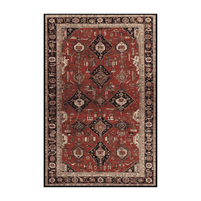Machine Washable Persian Brown Area Rug
