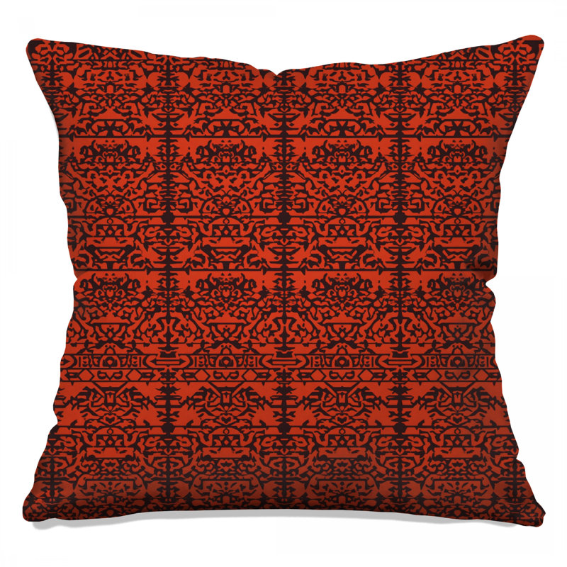 Coussins décoratifs Red Ornate, 18 x 18 pouces