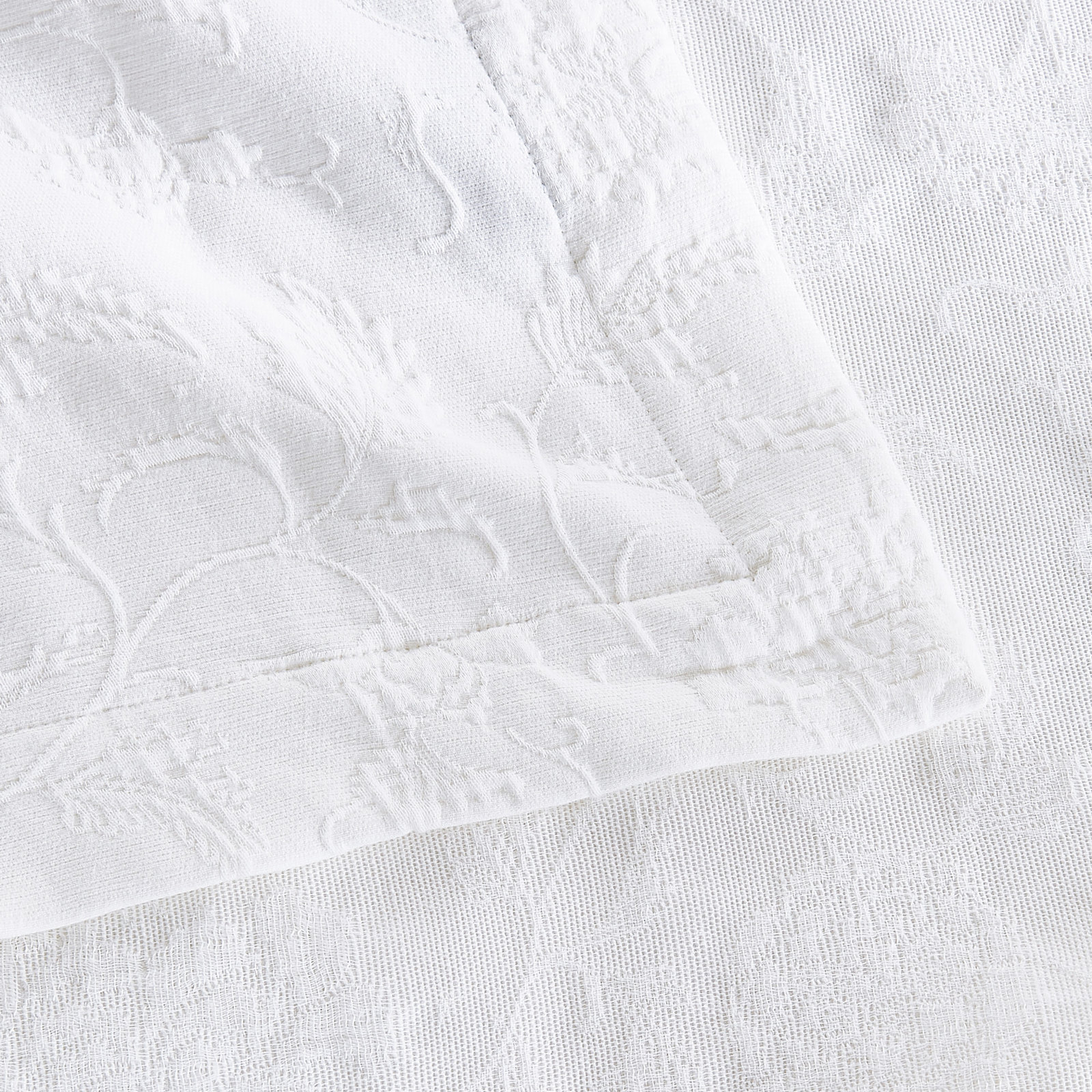 Cotton Coverlet Set, White, Queen Coverlet Set + 2 Standard Shams