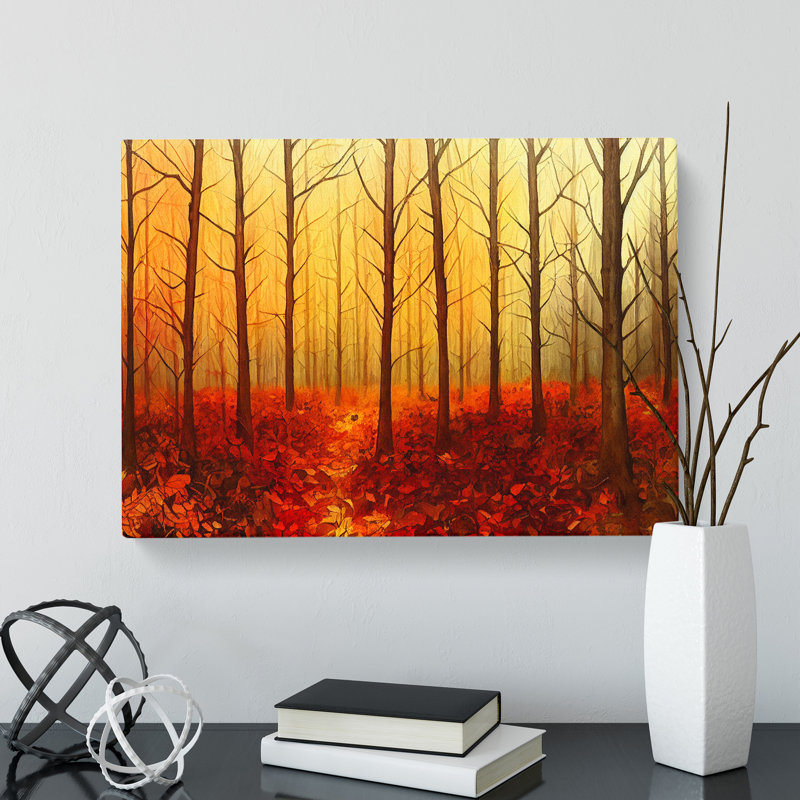 A Distinguished Autumn Forest - Wrapped Canvas, 50cm H x 76cm W x 3cm D
