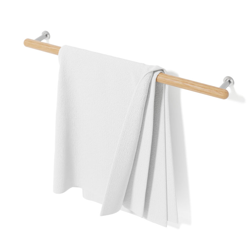 Iklakh 68cm Wood 1 Wall Towel Bar, Oak