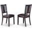 L'ensemble 5 pièces de table et chaises de cuisine comprend une table de salle à manger rectangulaire avec rallonge papillon et 4 chaises de salle à manger en similicuir, noir