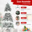 Arbre de Noël artificiel illuminé enneigé 6 pi The Holiday Aisle®-1054521430