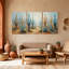 Plantes et fleurs, cactus du désert, ensemble de 3 reproductions d'art sur toile-1217989762