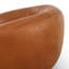 Saldana Leather Swivel Club Chair