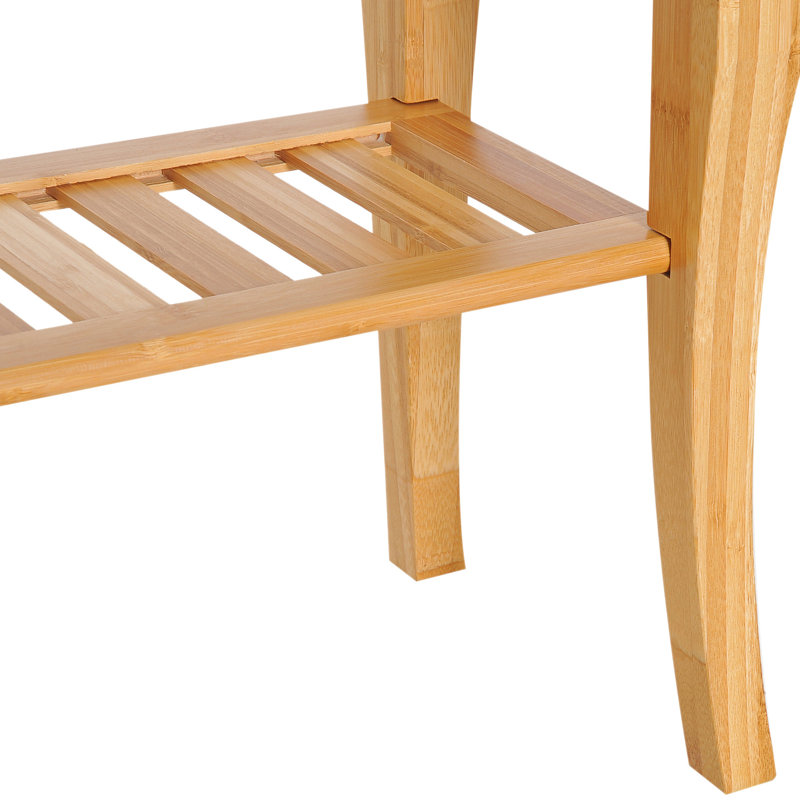 20" Bathroom Stool With Storage Shelf - Adds A Modern Touch To Shower Seat Options Suits Various Needs