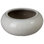 24 in. Moon White Ceramic Round Planter (24 in. L x 24 in. W x 12 in. H) with Drainage Hole
