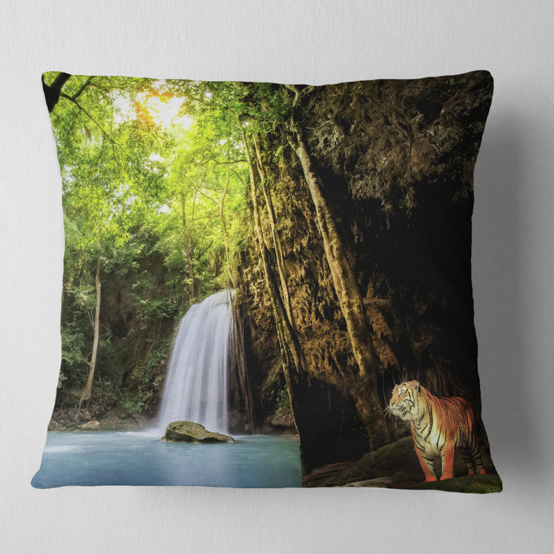 Coussin paysage, 16 po x 1 po, Coussin décoratif