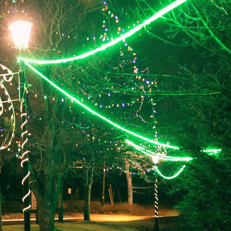 Guirlande de Noël 18 pi avec lumières DEL vertes