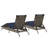  Patio Sun Lounger Gray Poly Rattan Standard Size-1710460822-1710460823