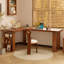 Bureaux en bois massif en L noyer-108205578-108205577