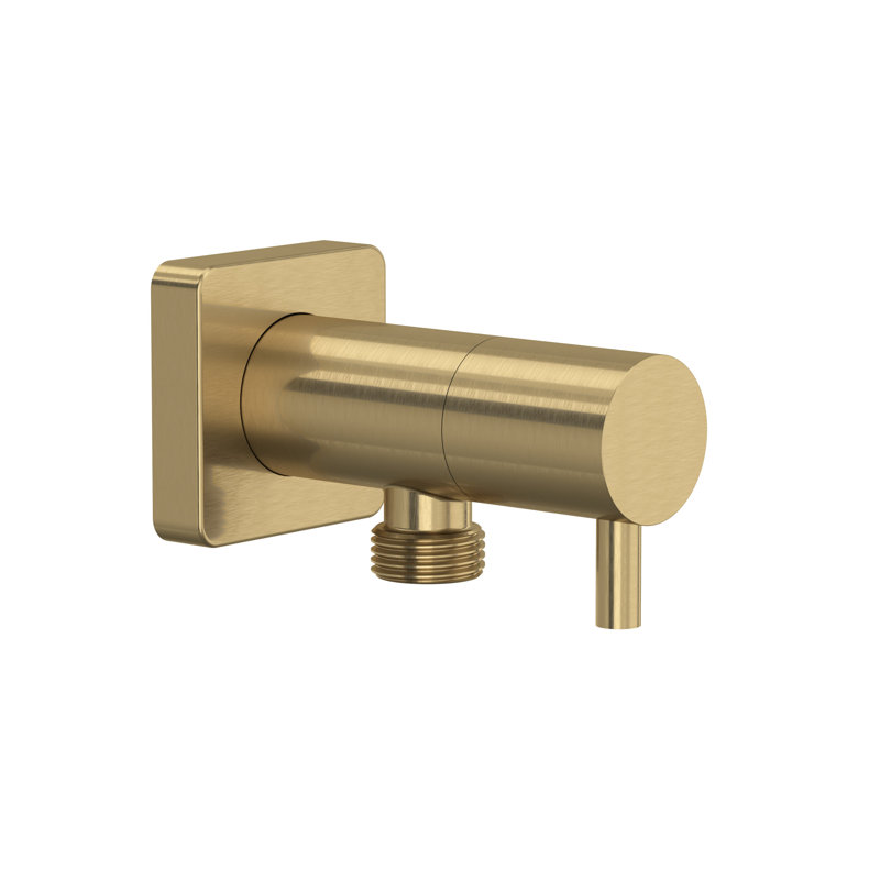 Rohl Handshower Outlet With Integrated Volume Control, Antique Gold