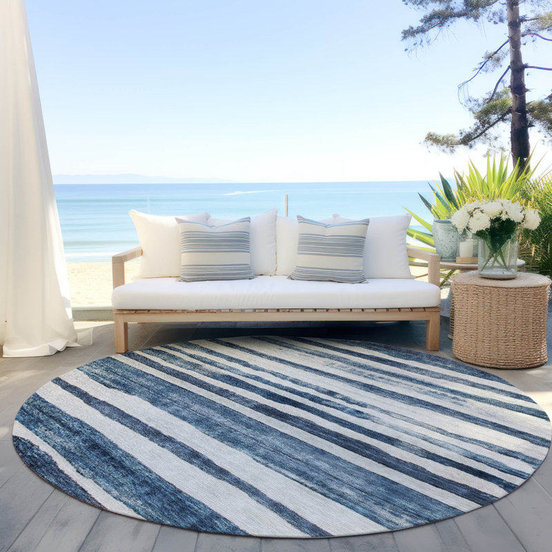 Tapis intérieur / extérieur bleu , 8 pi x 8 pi