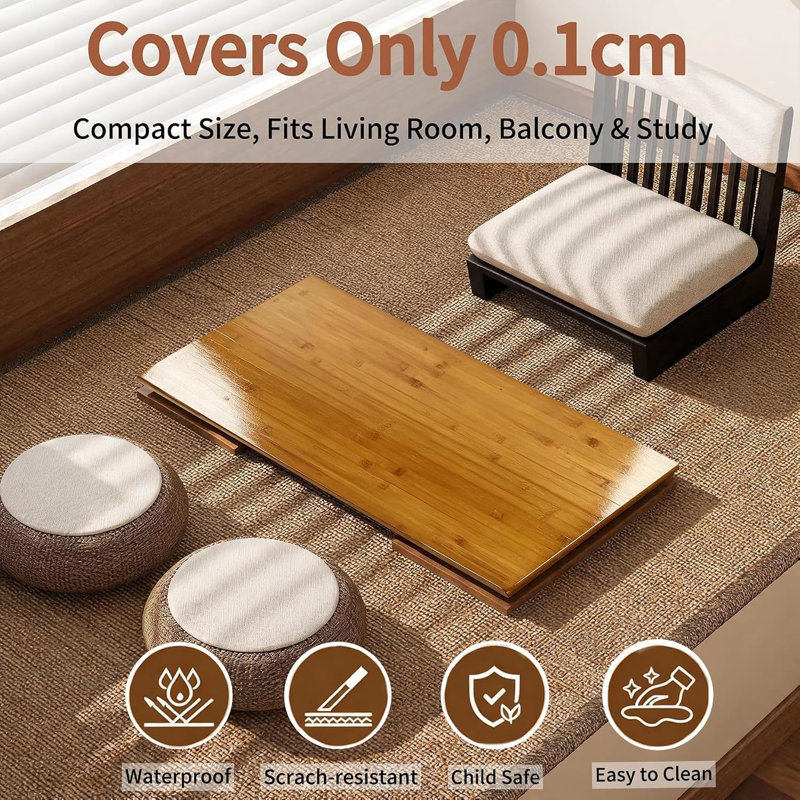 Folding Coffee Table, Japanese Floor Table Small,80cm