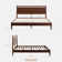 Adept Solid Wood Bed Frame with Headboard and Silent Slats, 1000 Lb Capacity Bed Frame