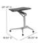 Mobile Sit-Down, Stand-Up Ergonomic Computer Desk-454609948
