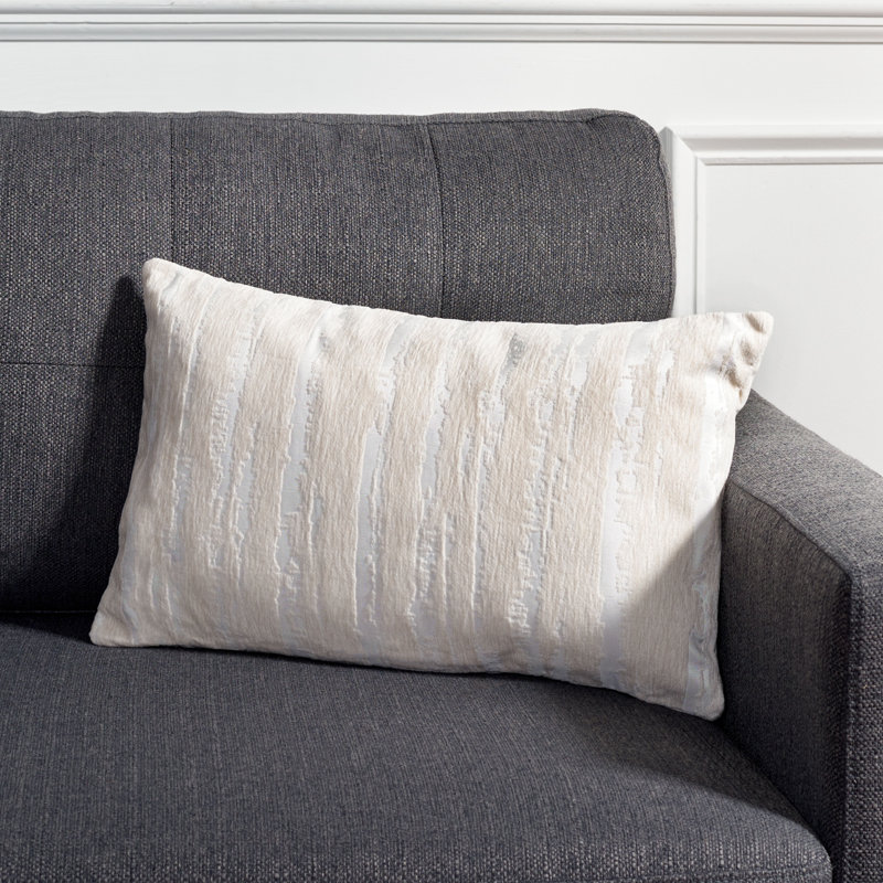 Revell Reversible Throw Pillow, Ivory, 12" x 20"