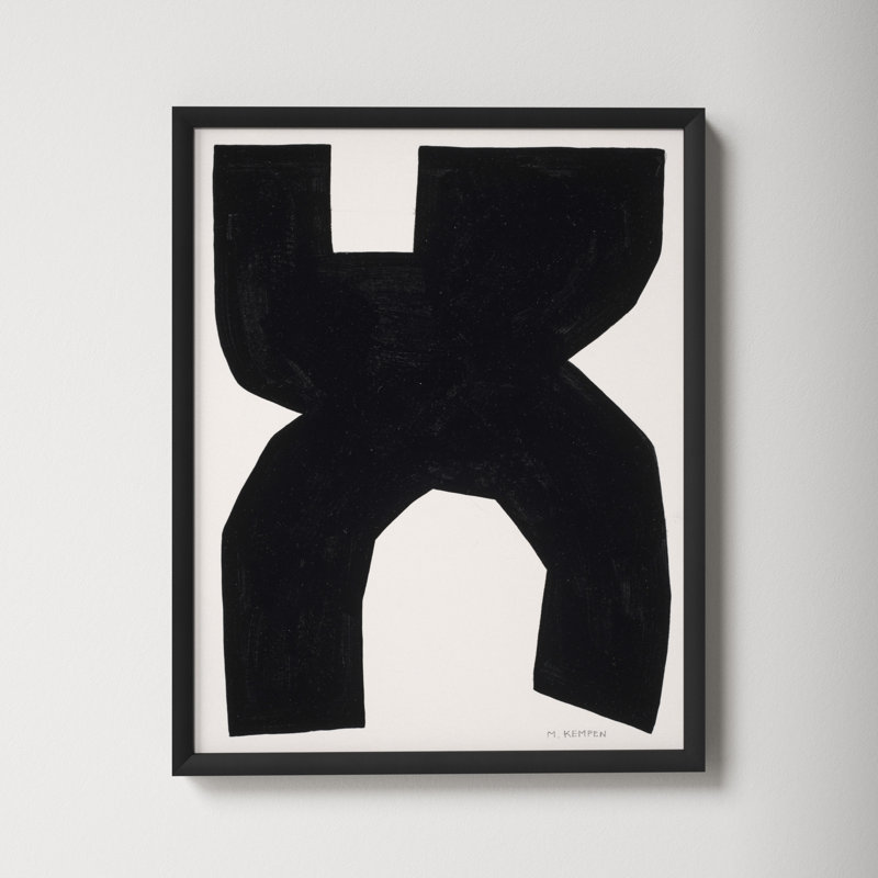 Module On White 1 by Michael Kempen, 30" H x 24" W x 1.25" D, Black