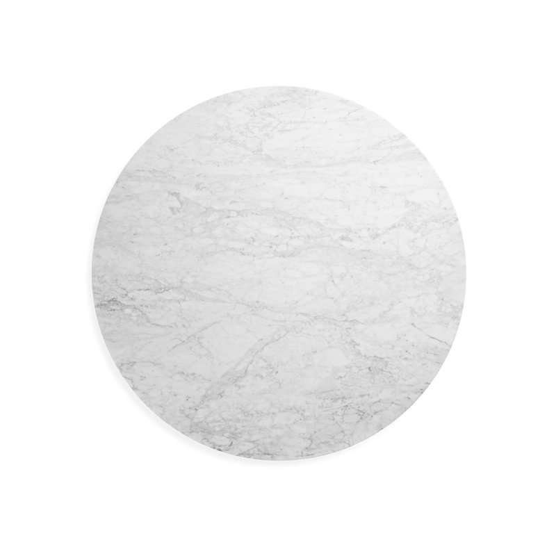 4 Quarter Round Marble Dining Table, 60" W x 60" L, Black Ash