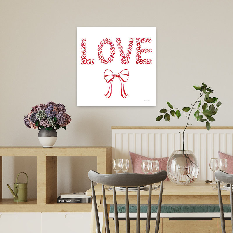 Art contemporain de la Saint-Valentin, H 18 po x l 18 po
