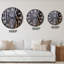 Horloge murale à motif noir et blanc-902332646