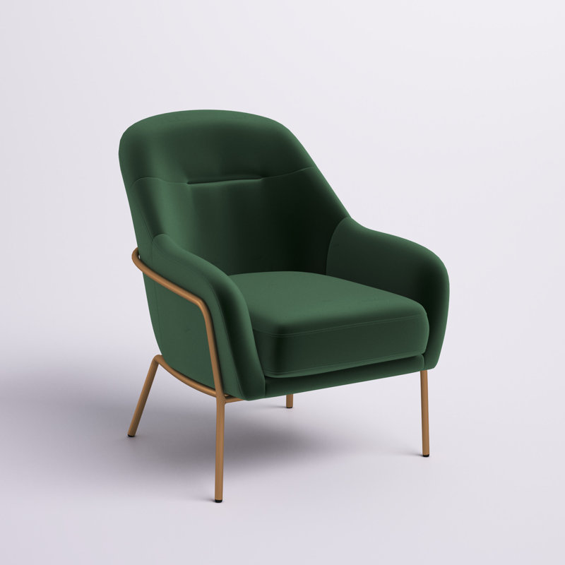 Fauteuil en velours de 26,25 po Margo, Malachite Green Velvet