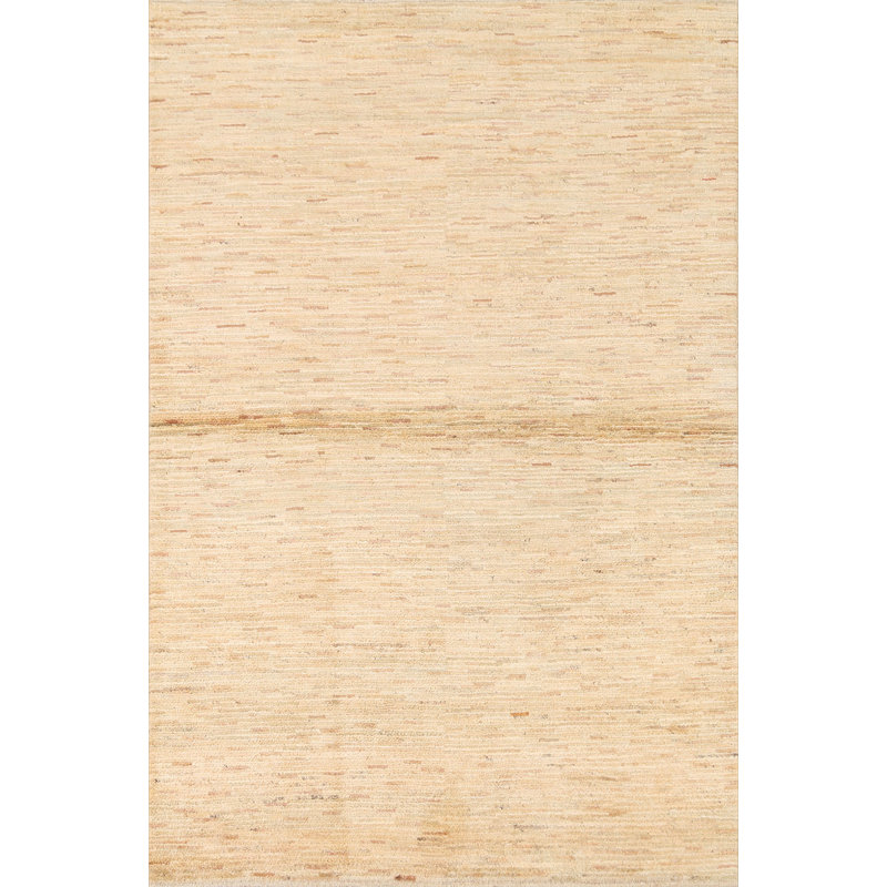 Tapis rayé Gabbeh Kashkoli noué à la main 4 x 6