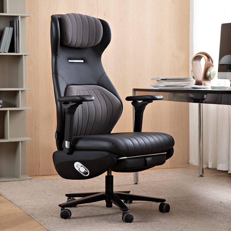 Ergonomic Office Chair with Adjustable Headrest, Black