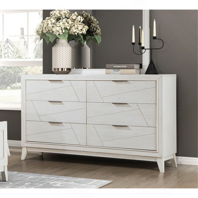 Commode de finition blanche antique avec tiroirs de rangement