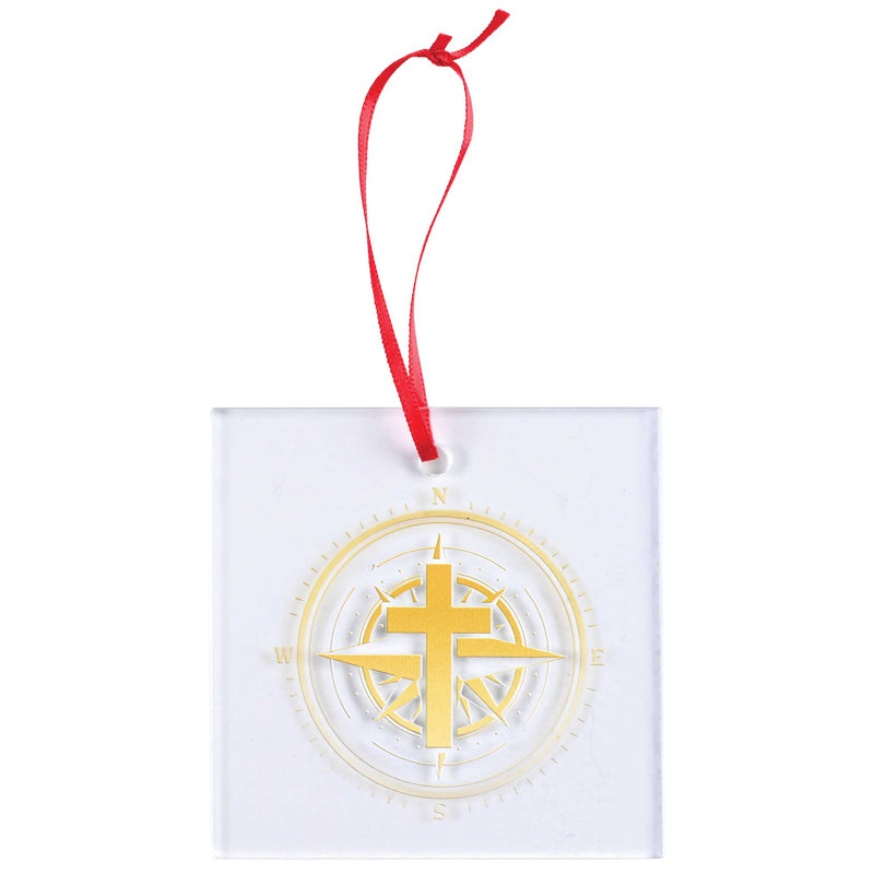 Ornament Cross Compass 3.5H