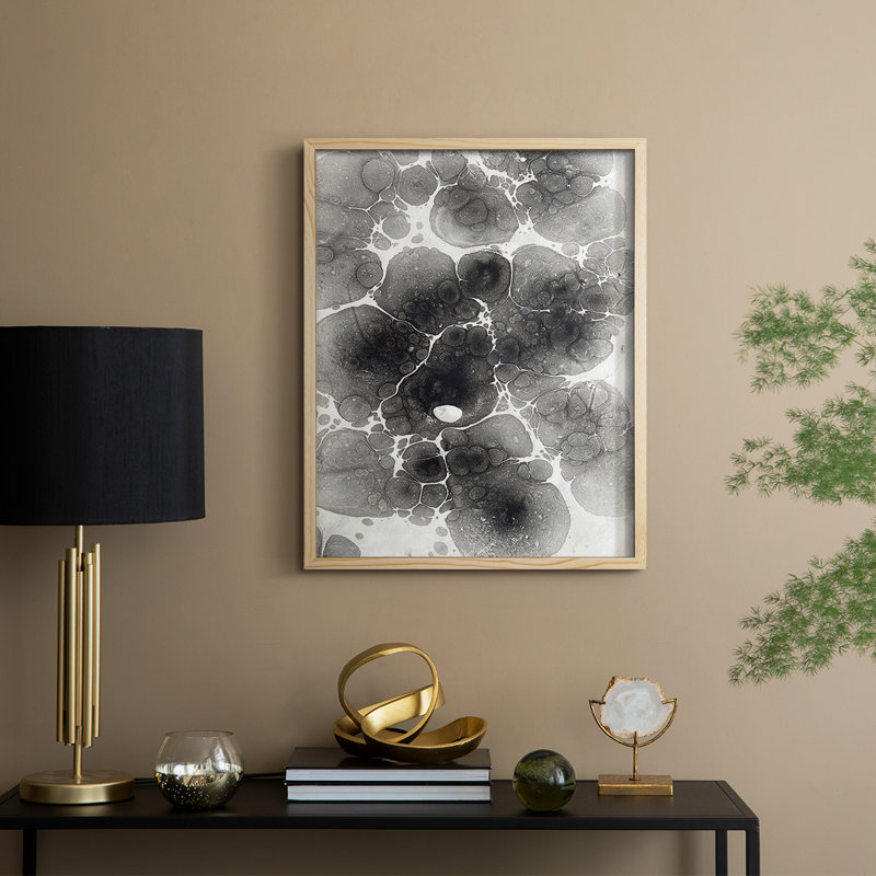 Marbré, reproduction encadrée en bois massif, Naturel, H 30 po x l 24 po