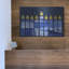Art mural en métal Red Barrel Studio® «Blue and White Menorah» par Linda Woods-778879875