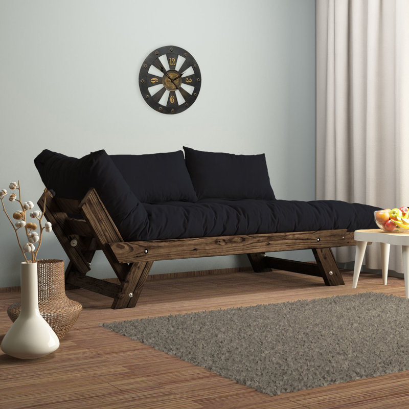 Canapé Garden 2 places, Black, Walnut