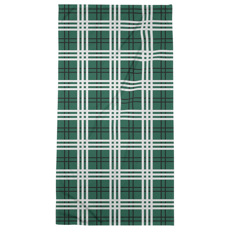 Serviette de bain de luxe New York Fly football, Vert Gotham / noir furtif / blanc, Microfibre