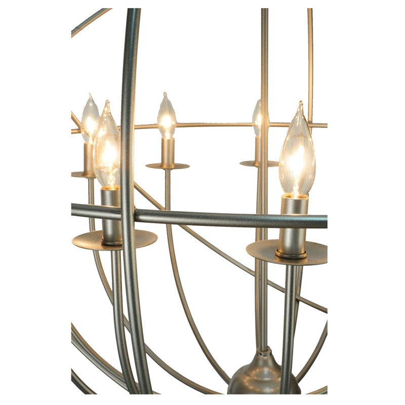 Lustre géométrique de style bougie à 12 lumières Analiya