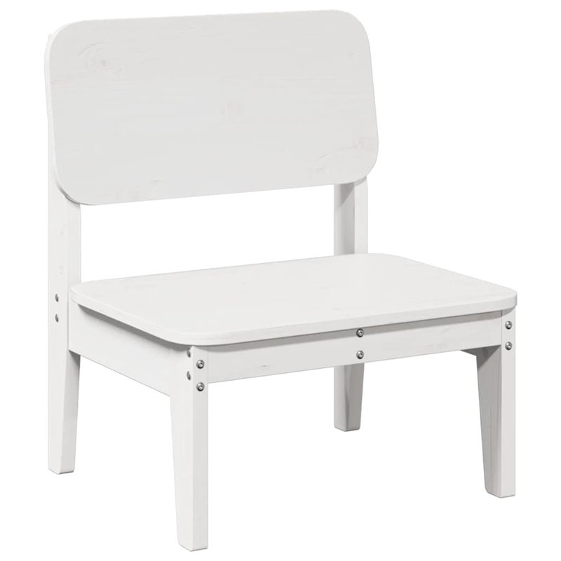 Garden Chair 60X52.5X72 Cm Wood Pine, White