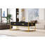 Modern  Rectangular Coffee Table With 4 Drawers And  Base In 47.3"-1418914071