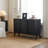 Retro Black Solid Wood Sideboard