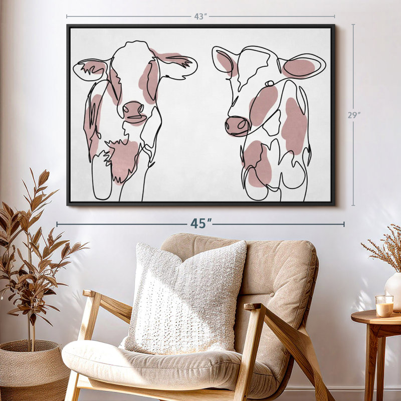 Cute Cows Canvas Print, 29" H x 43" W