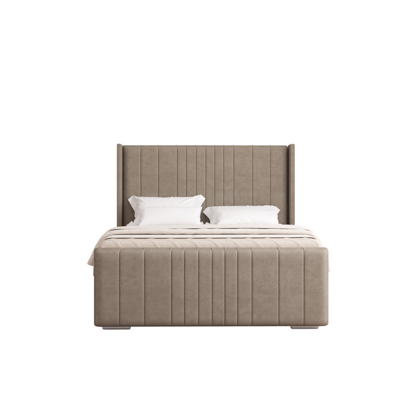 Denzel Upholstered Bed Frame, Single (3'), Coffee