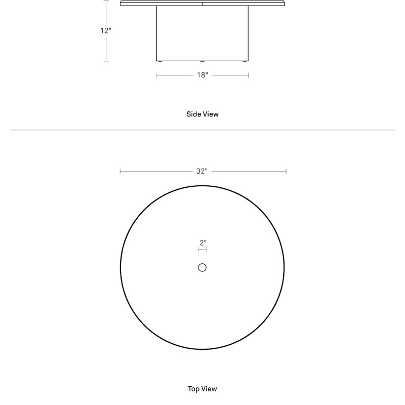 Plateau Coffee Table, White